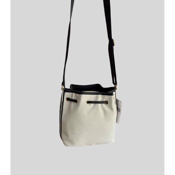 Tommy Hilfiger Pebbled Leather Bucket Bag  Adjustable Strap Drawstring Closure - Picture 7 of 12